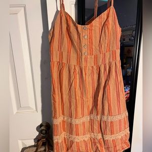 Orange Striped Sundress